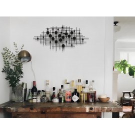 Çağdaş Hat Sanatı, Siyah Metal Sanatı, Lüks Tarzı Metal Duvar Dekoru, Orta Yüzyıl Dekoru, Dekoratif Duvar Sanatı, Modern Soyut Metal Duvar Sanatı